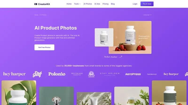 Homepage of creatorkit