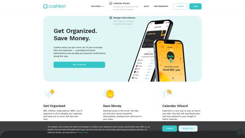 Homepage of cushion