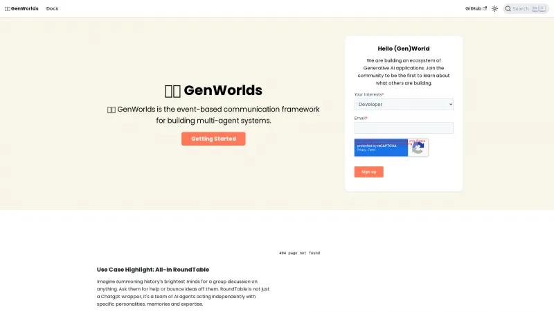 Homepage of genworlds