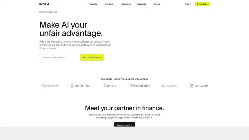 Homepage of ramp