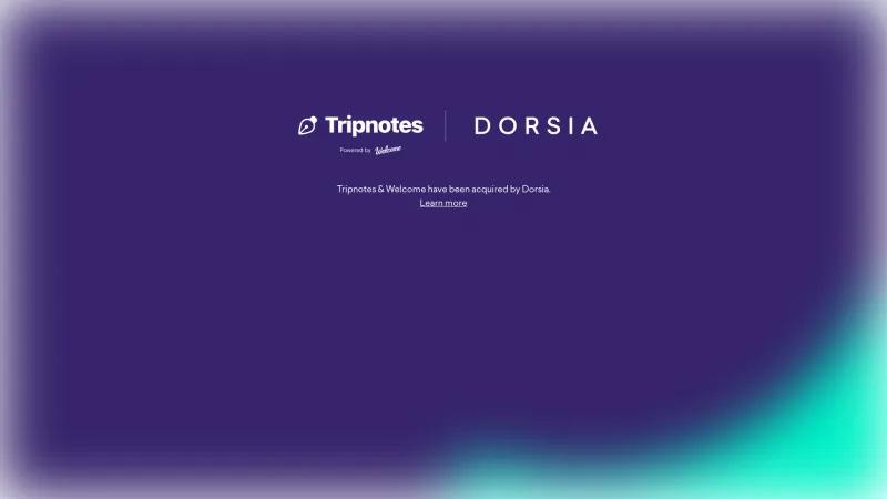 Homepage of tripnotes