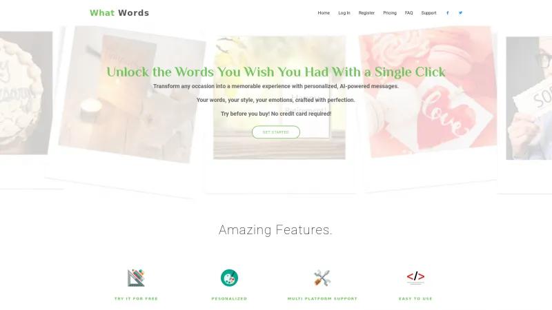 Homepage of what-words