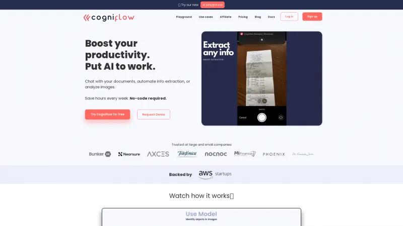 Homepage of cogniflow