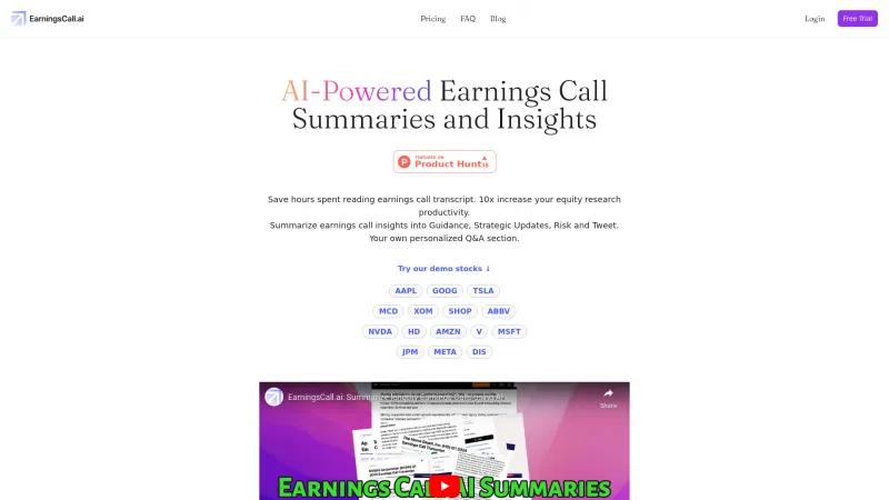 Homepage of earningsdigest