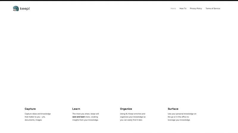 Homepage of keepi