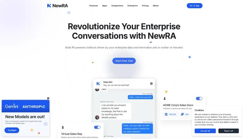 Homepage of newra