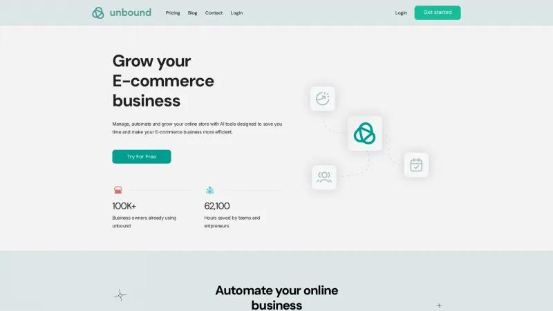 Homepage of unboundcontent