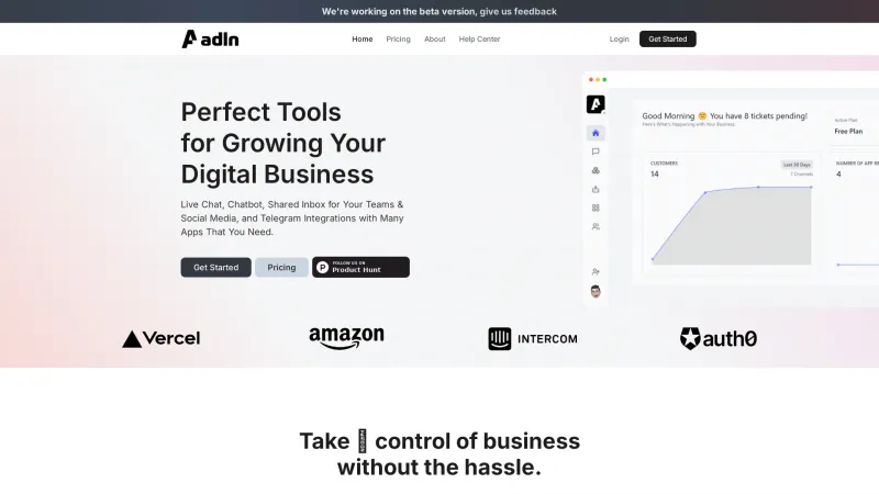 Homepage of adln