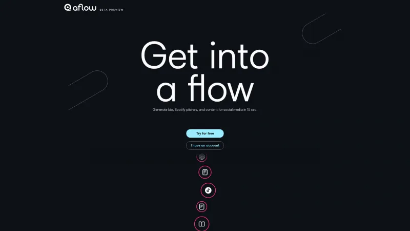 Homepage of aflow