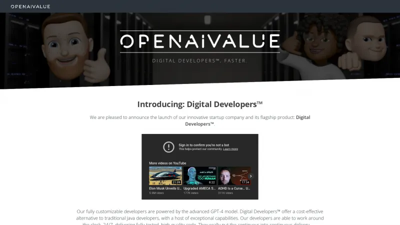 Homepage of openvalue