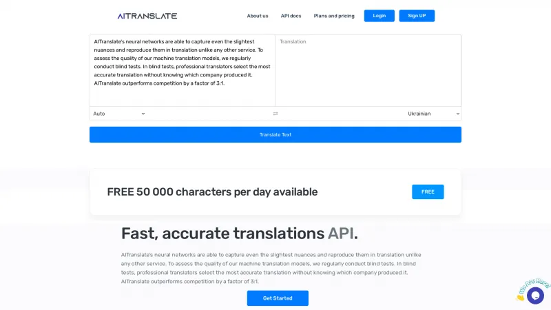 Homepage of ai-translate