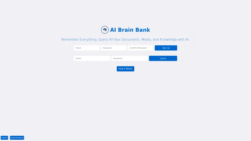 Homepage of aibrainbank