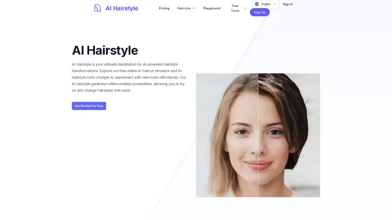 Homepage of aihairstyle