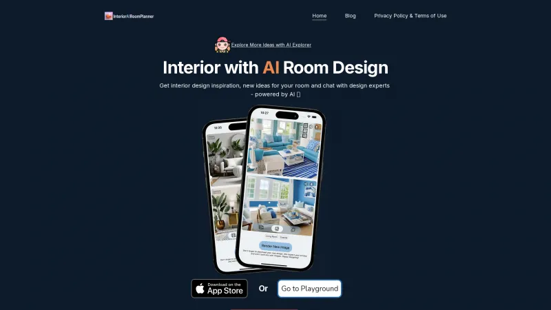 Homepage of aiinteriorplanner