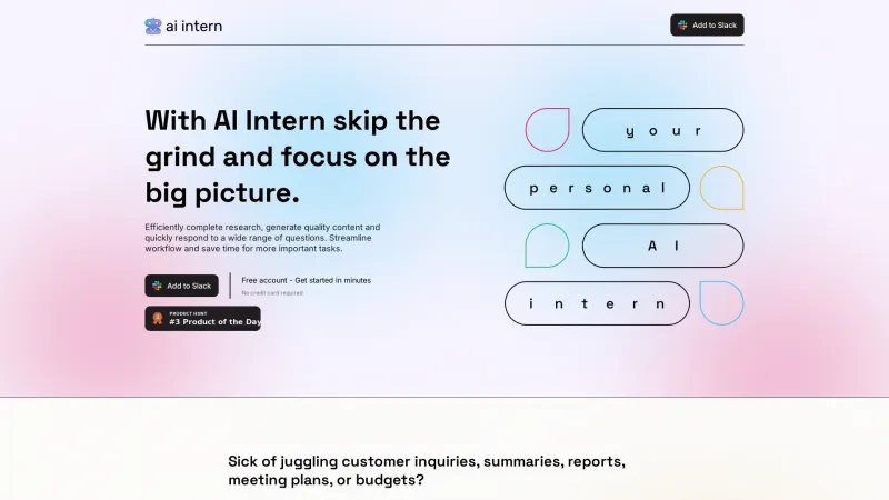 Homepage of aiintern