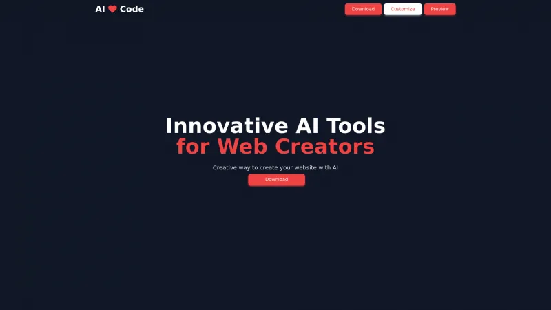 Homepage of ailovecode