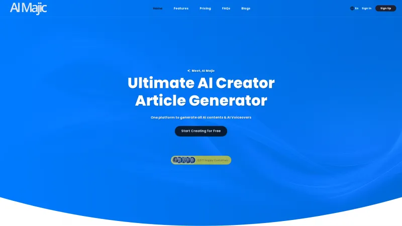 Homepage of aimajic