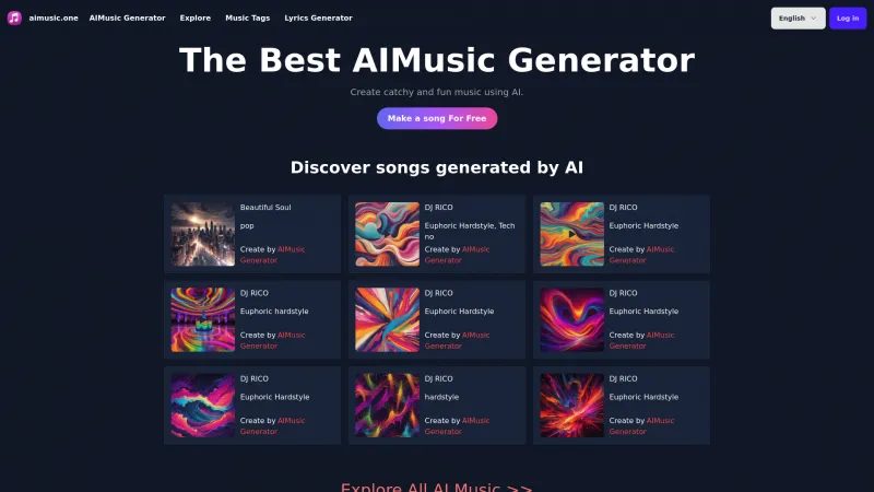 Homepage of aimusic