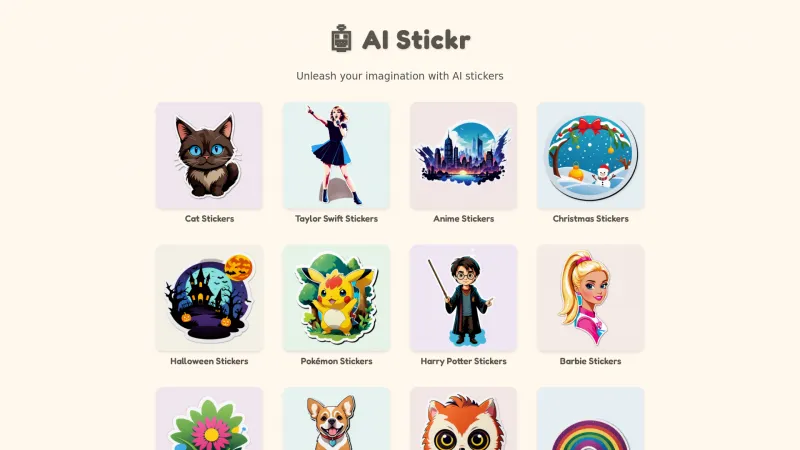 Homepage of aistickr