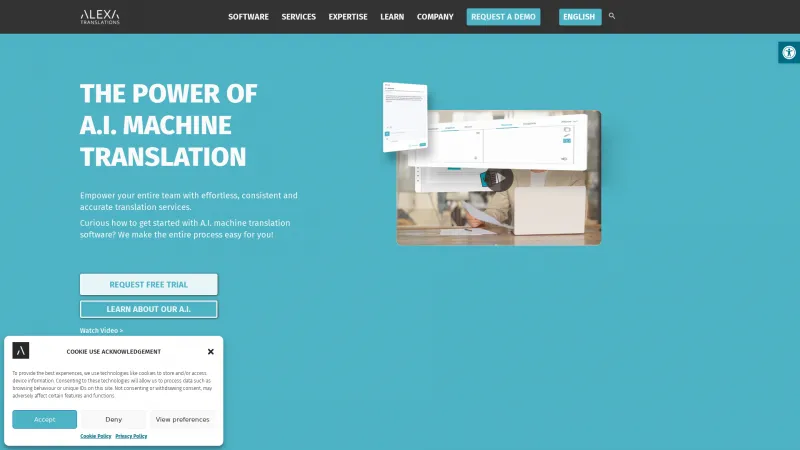 Homepage of alexatranslations