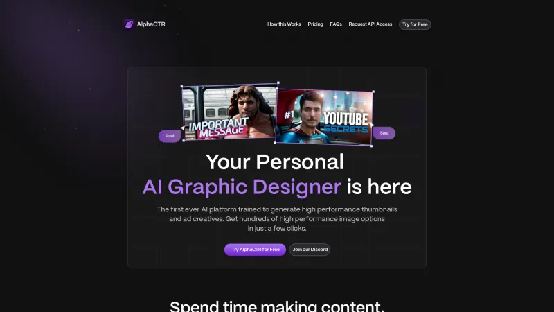 Homepage of alphactr