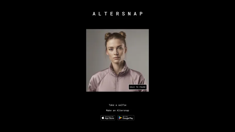 Homepage of altersnap