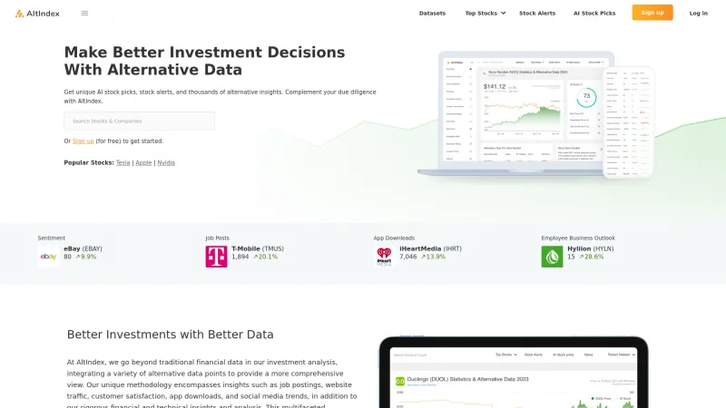 Homepage of altindex