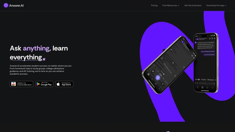 Homepage of answerai