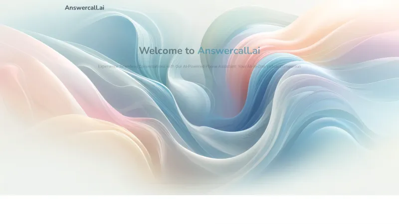 Homepage of answercall