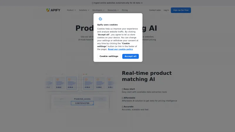 Homepage of apify