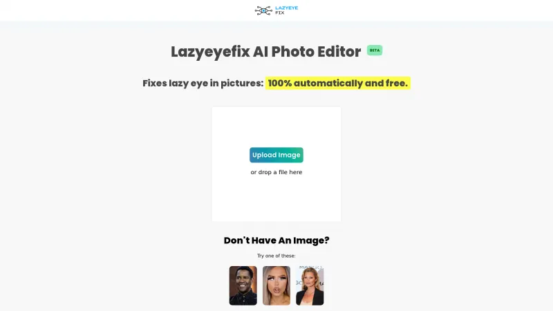 Homepage of lazyeyefix