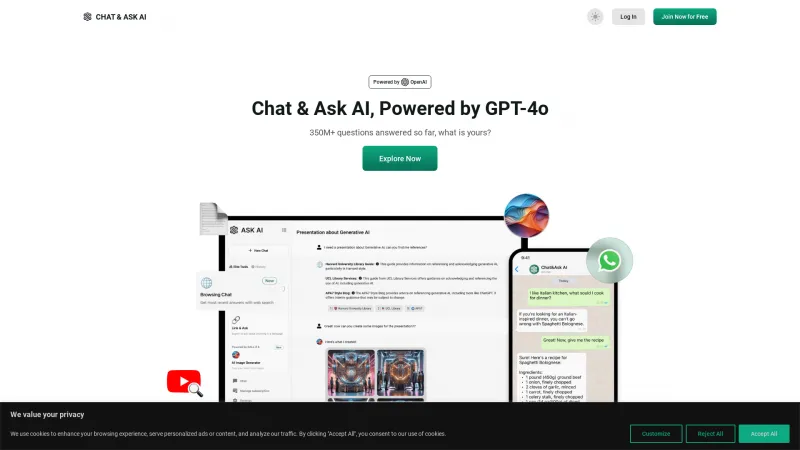 Homepage of askaichat