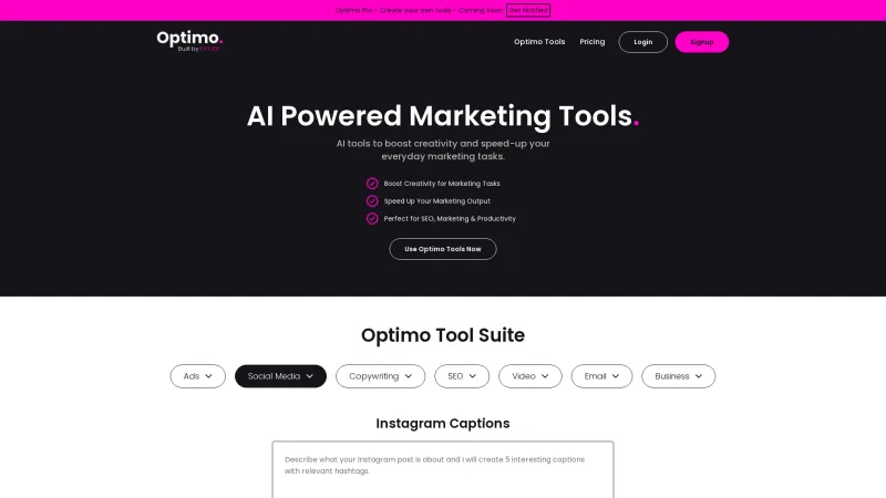 Homepage of askoptimo