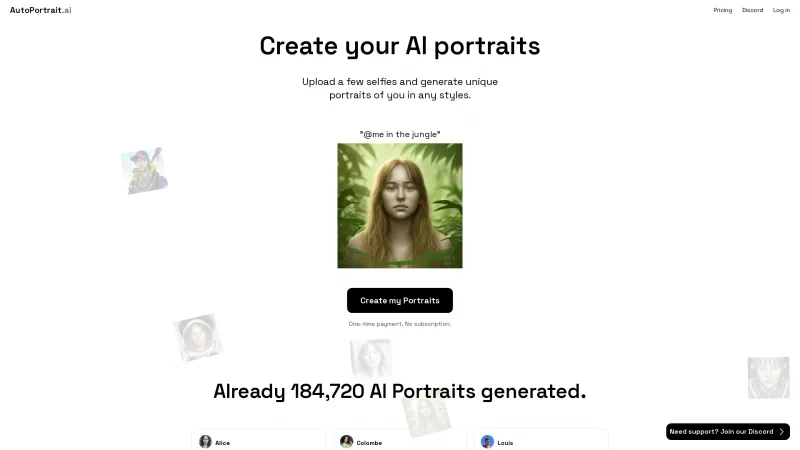 Homepage of autoportrait