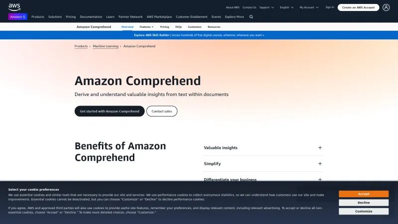 Homepage of amazon