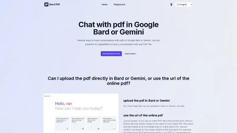 Homepage of bardpdf