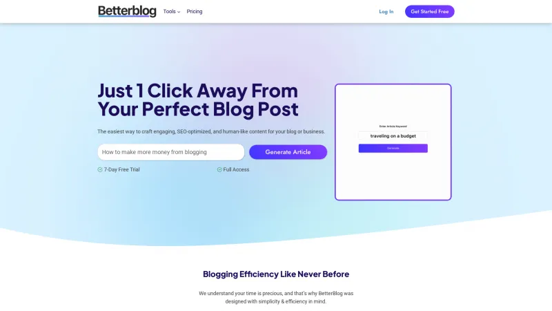 Homepage of betterblog