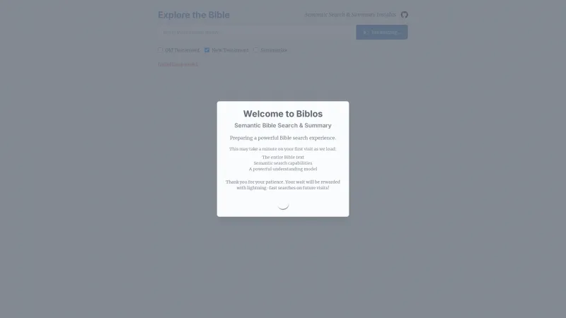 Homepage of biblos