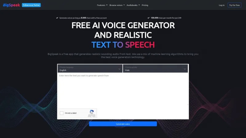 Homepage of bigspeak