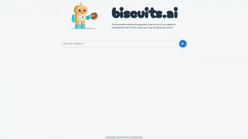 Homepage of biscuits