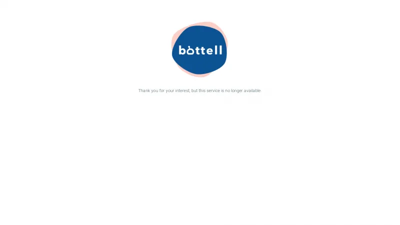 Homepage of bottell