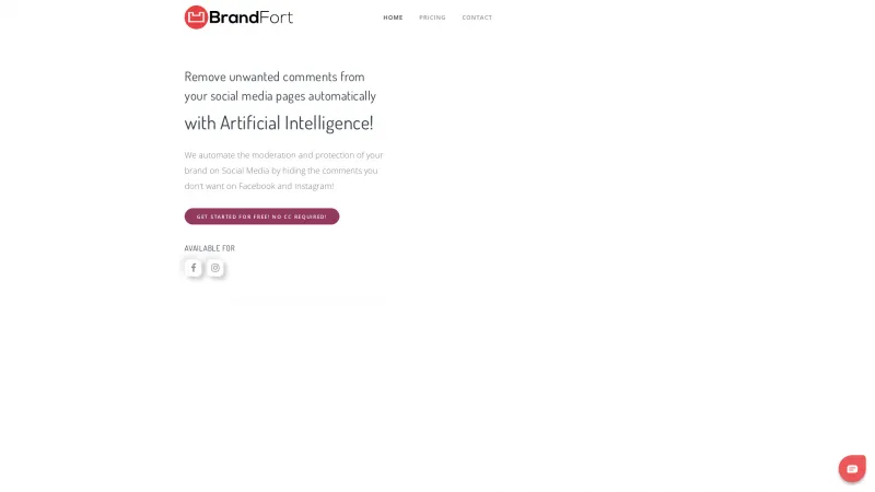 Homepage of brandfort