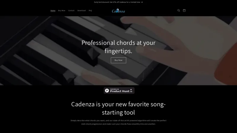 Homepage of cadenzamusic