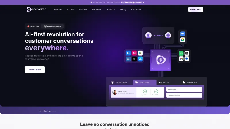 Homepage of callzen