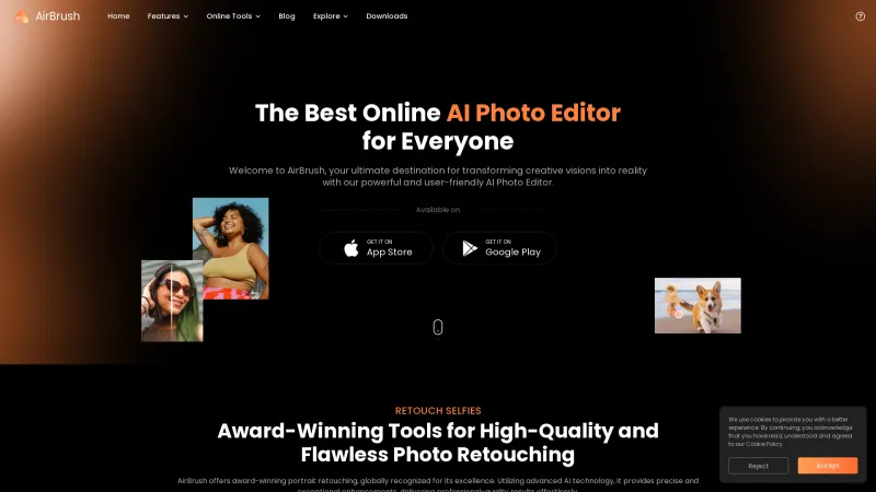 Homepage of airbrush