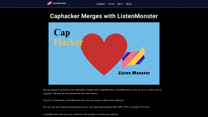 Homepage of caphacker