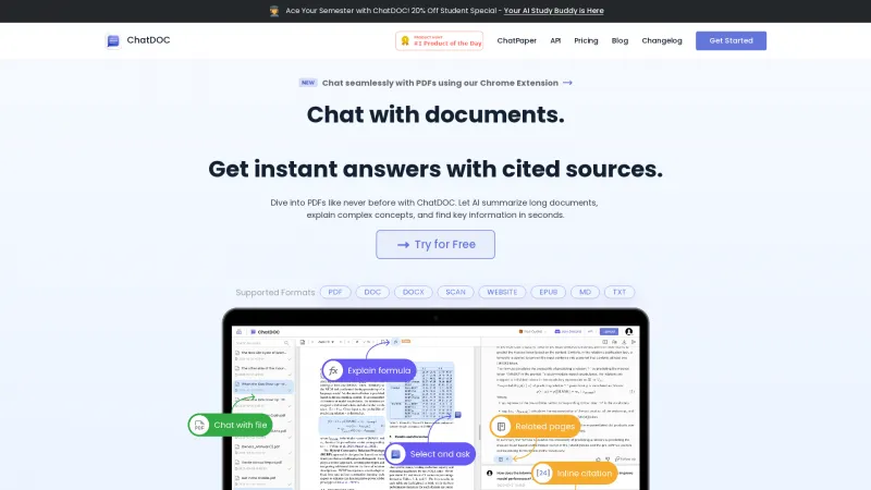 Homepage of chatdoc