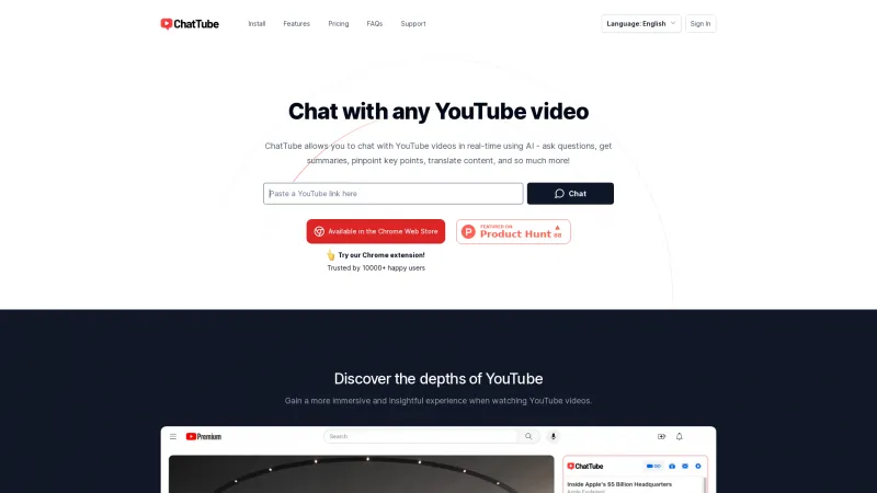 Homepage of chattube