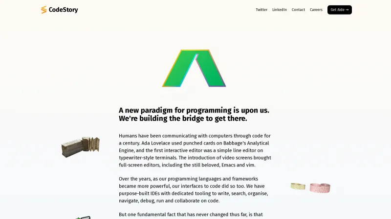 Homepage of codestory