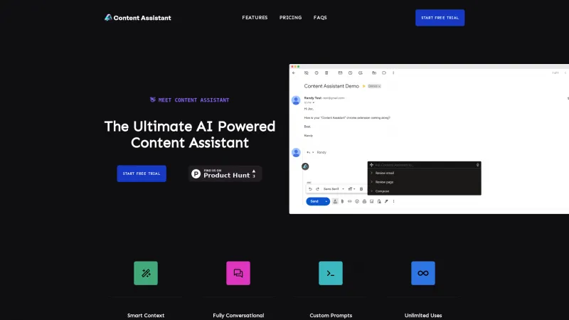 Homepage of contentassistant